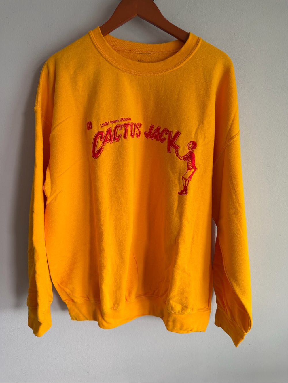 Travis Scott Cactus Jack Live From Utopia Sweatshirt Yellow Mens Large 2020